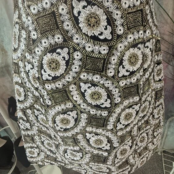 NEW📌Alice+Olivia Stunning Metallic Accented Jacquard Fabric Mini Cocktail Dress - Picture 4 of 15